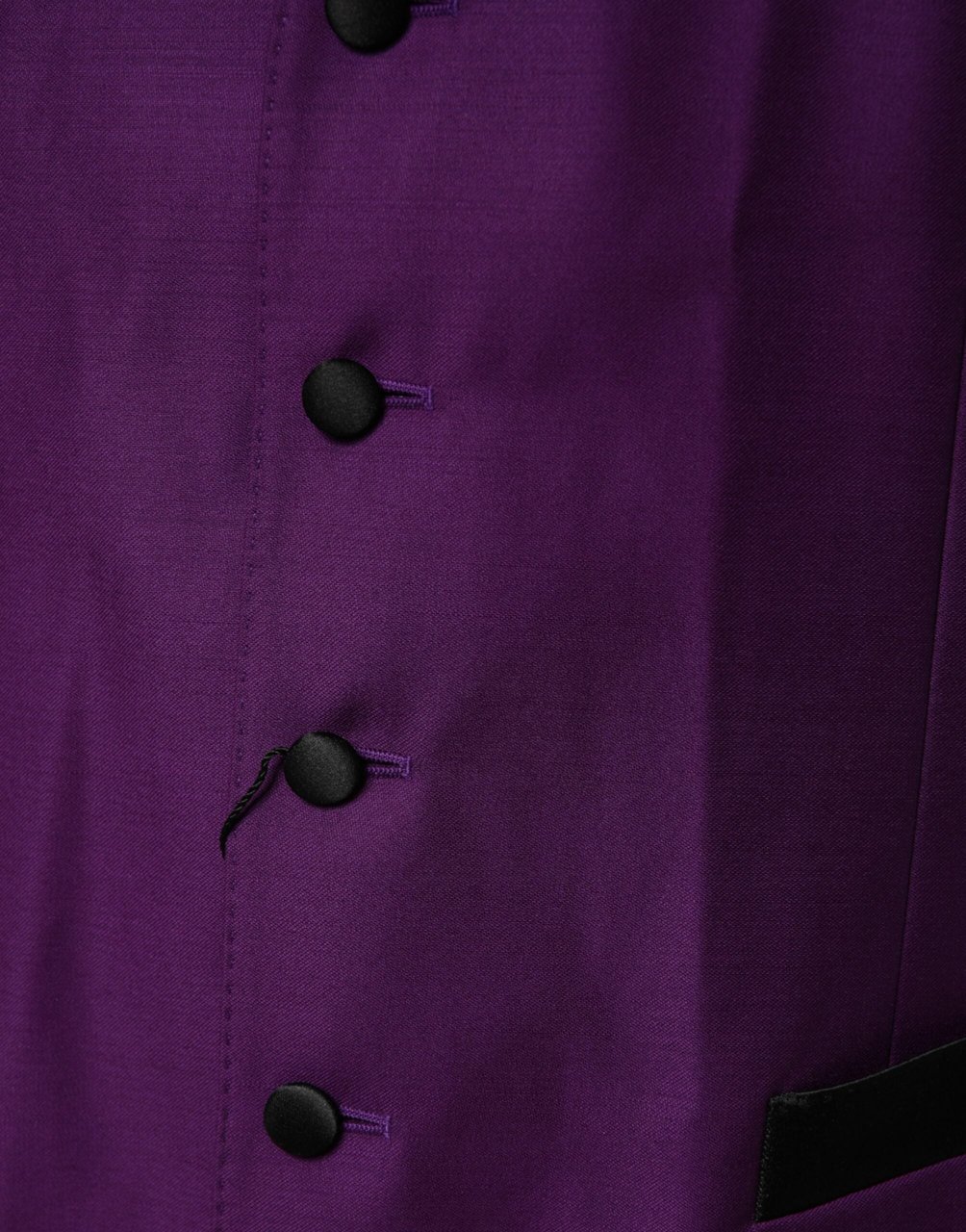 Dolce & Gabbana Purple Wool Dress Formal Waistcoat Vest Paars