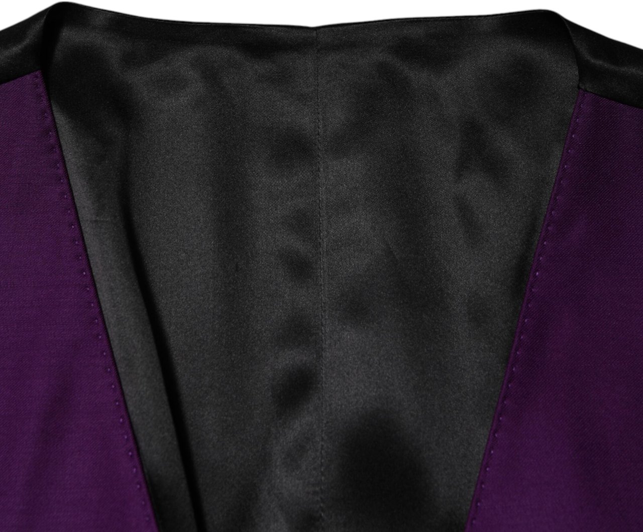 Dolce & Gabbana Purple Wool Dress Formal Waistcoat Vest Paars