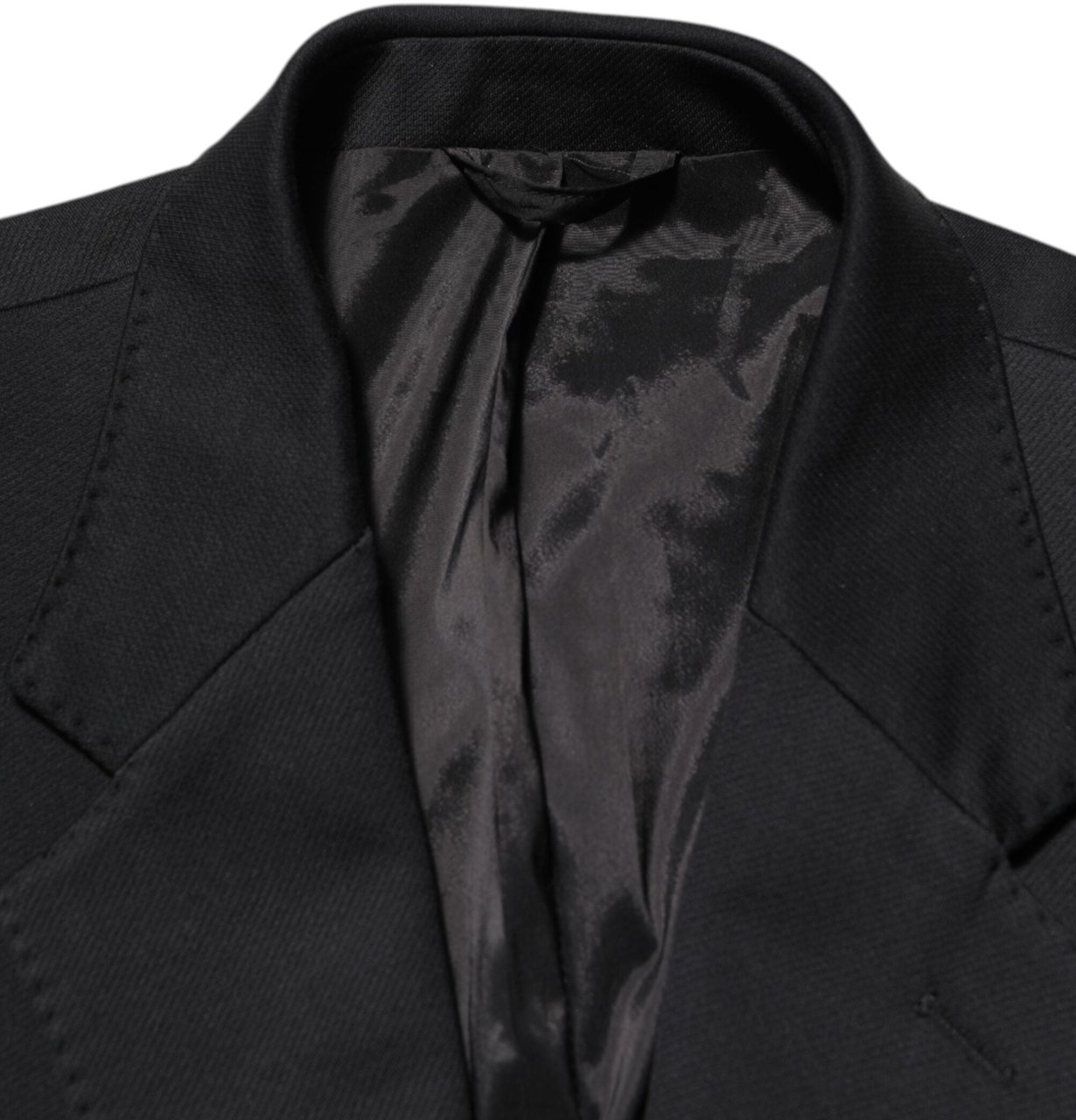 Dolce & Gabbana Dark Blue Cotton Men Jacket Coat Blazer Suit Blauw