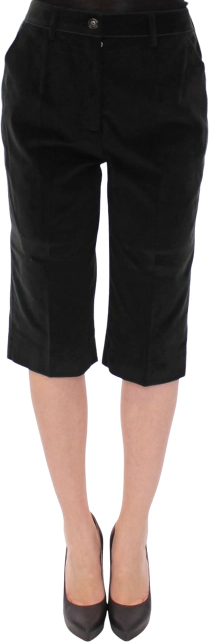 Dolce & Gabbana Dark green cotton shorts pants Zwart