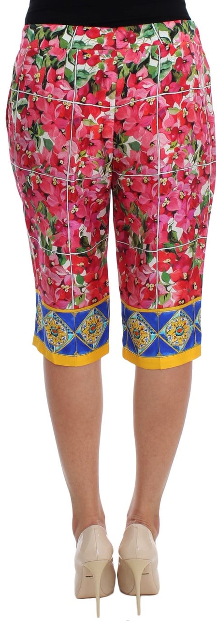 Dolce & Gabbana Multicolor Floral Knee Capris Shorts Pants Divers