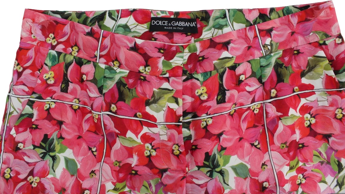 Dolce & Gabbana Multicolor Floral Knee Capris Shorts Pants Divers