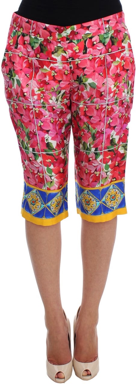 Dolce & Gabbana Multicolor Floral Knee Capris Shorts Pants Divers