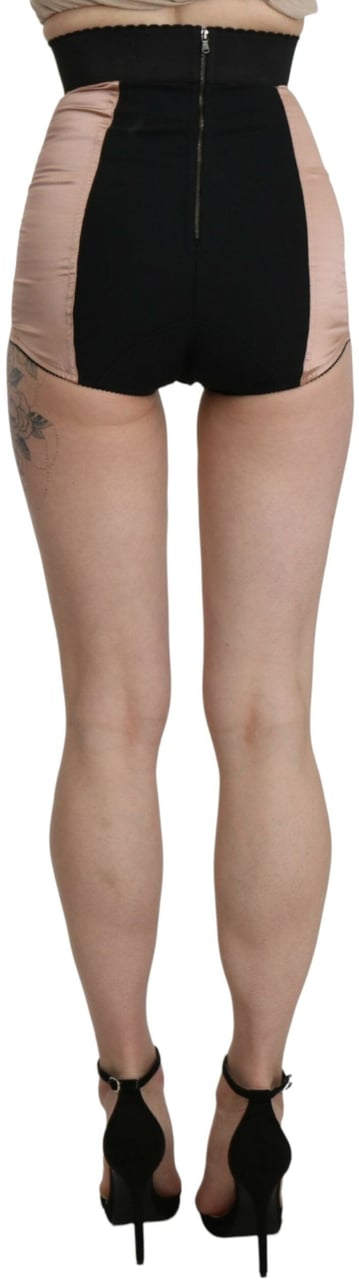 Dolce & Gabbana Beige Silk High Waist Mini Hot Pants Shorts Beige