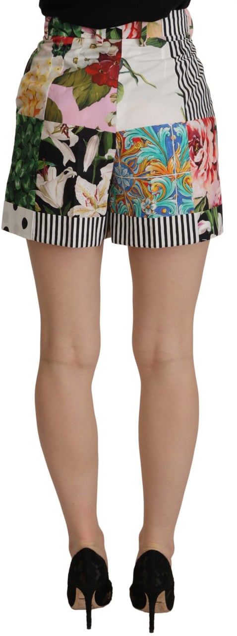 Dolce & Gabbana Multicolor High Waist Hot Pants Shorts Divers