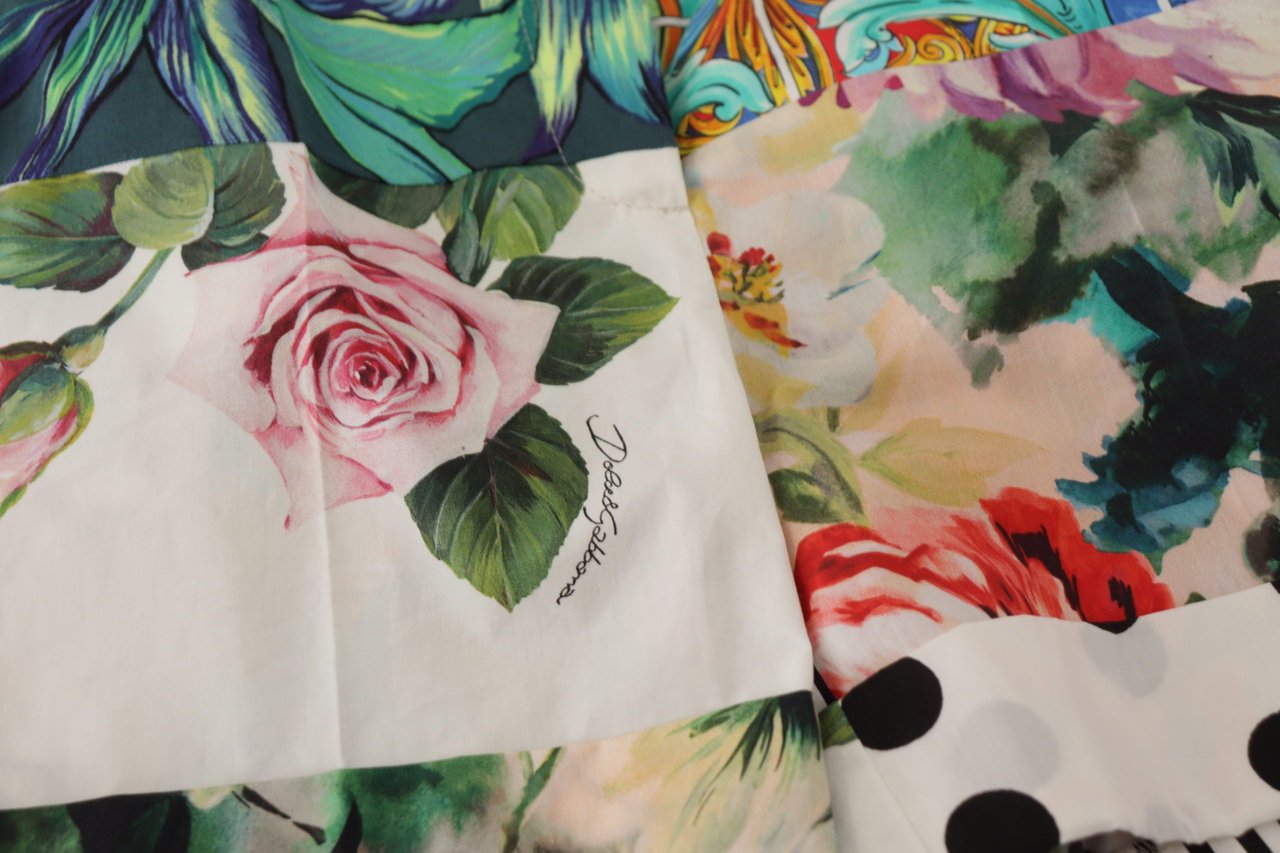 Dolce & Gabbana Multicolor High Waist Hot Pants Shorts Divers
