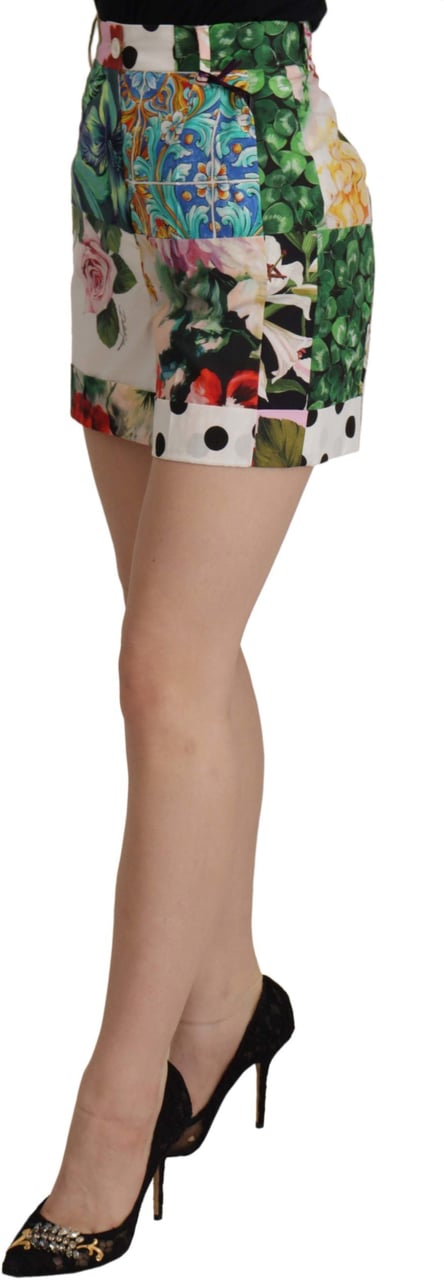 Dolce & Gabbana Multicolor High Waist Hot Pants Shorts Divers