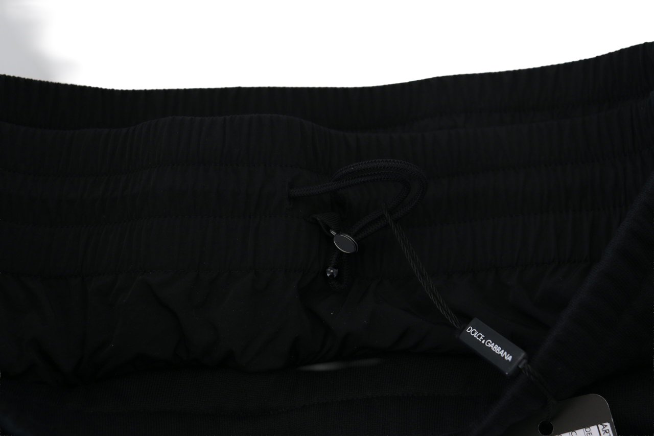 Dolce & Gabbana Black Cotton Bermuda Cargo Shorts Zwart