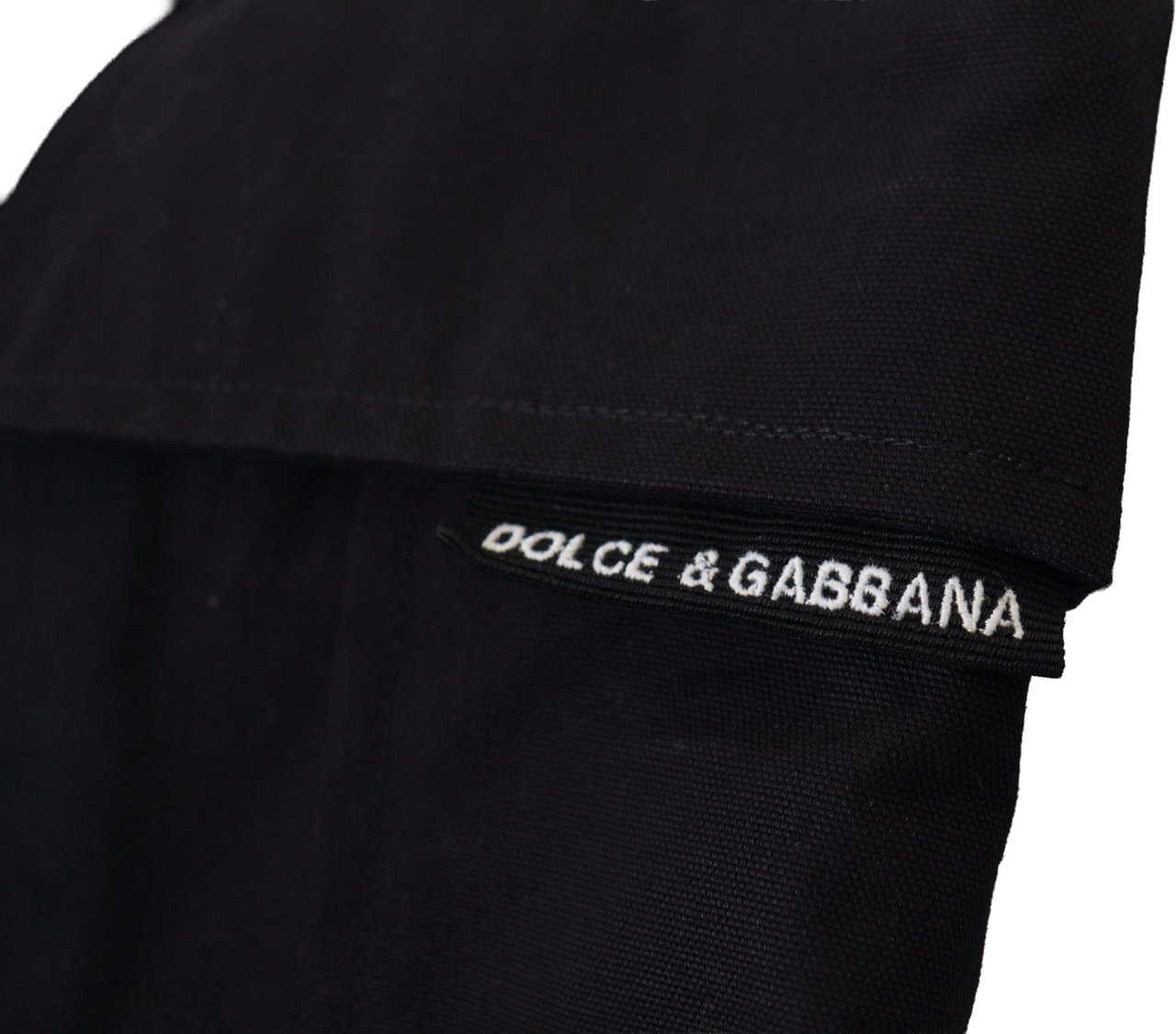 Dolce & Gabbana Black Cotton Bermuda Cargo Shorts Zwart