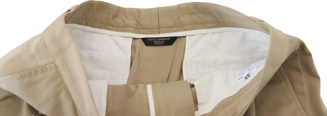 Dolce & Gabbana Beige Cotton Cargo Bermuda Shorts Beige