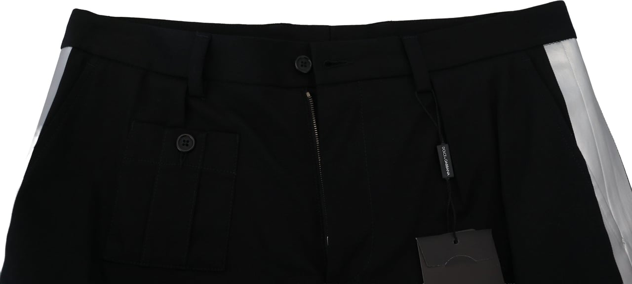 Dolce & Gabbana Black Bermuda Cargo Casual Shorts Zwart