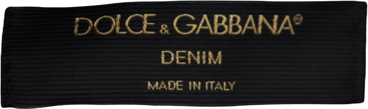 Dolce & Gabbana Black Denim Cotton Stretch Hot Pants Shorts Zwart