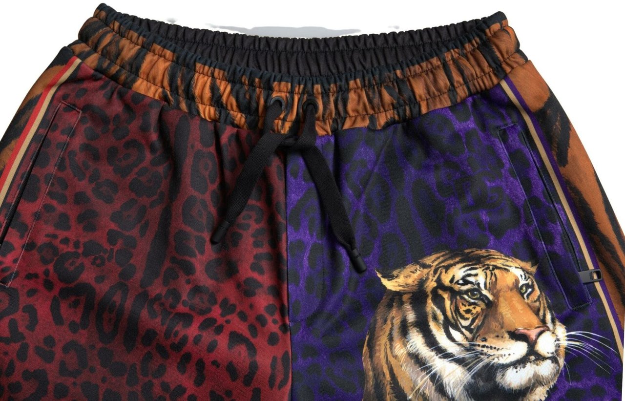Dolce & Gabbana Multicolor Tiger Print Men Bermuda Shorts Divers