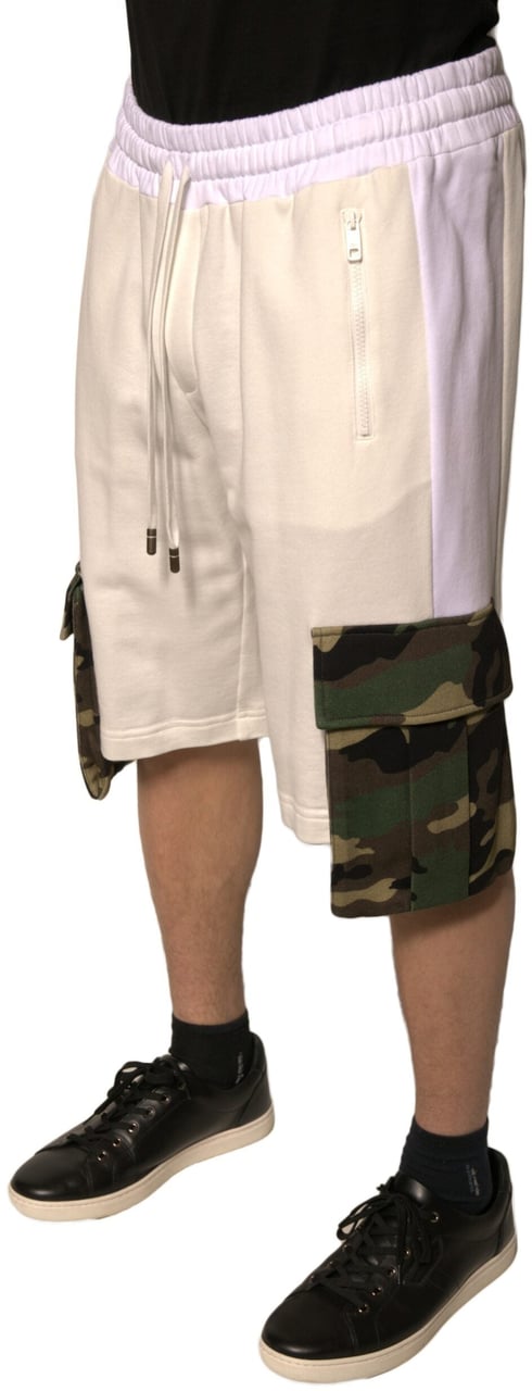 Dolce & Gabbana Beige Cotton Men Casual Cargo Bermuda Shorts Beige