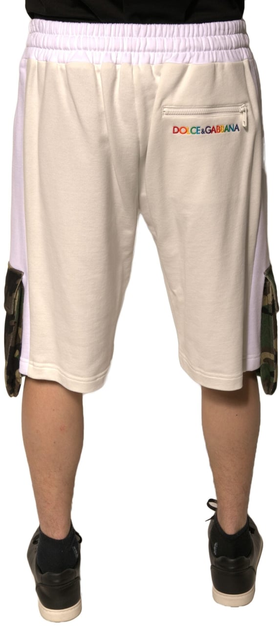 Dolce & Gabbana Beige Cotton Men Casual Cargo Bermuda Shorts Beige