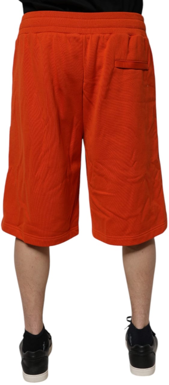 Dolce & Gabbana Red Cotton Blend Mid Waist Men Bermuda Shorts Rood