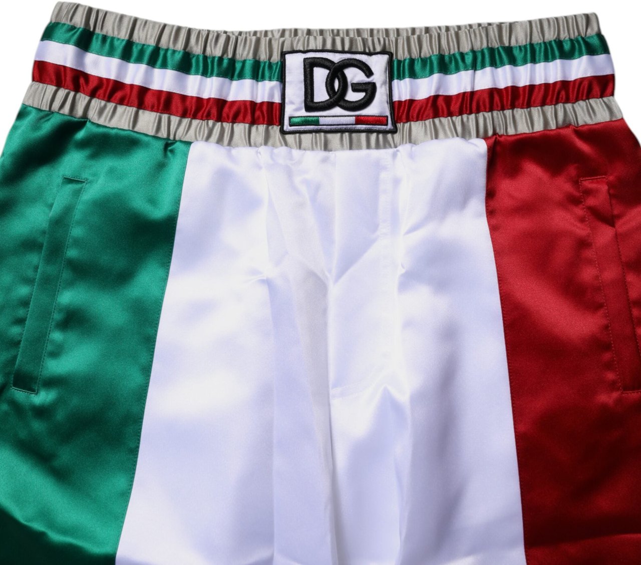Dolce & Gabbana Multicolor Italia Polyester Bermuda Shorts Divers