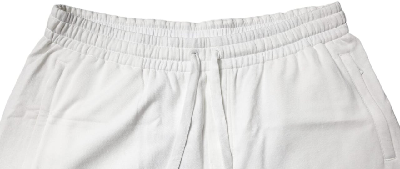 Dolce & Gabbana White Cotton Sweatshorts Men Bermuda Shorts Wit