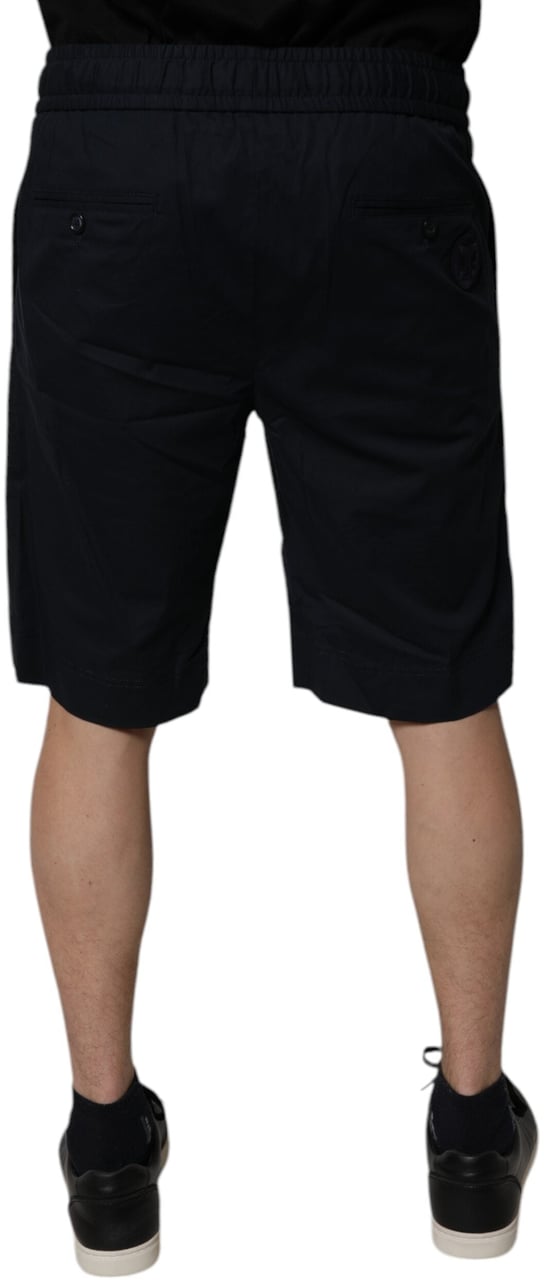 Dolce & Gabbana Black Cotton Sweatshorts Men Bermuda Shorts Zwart