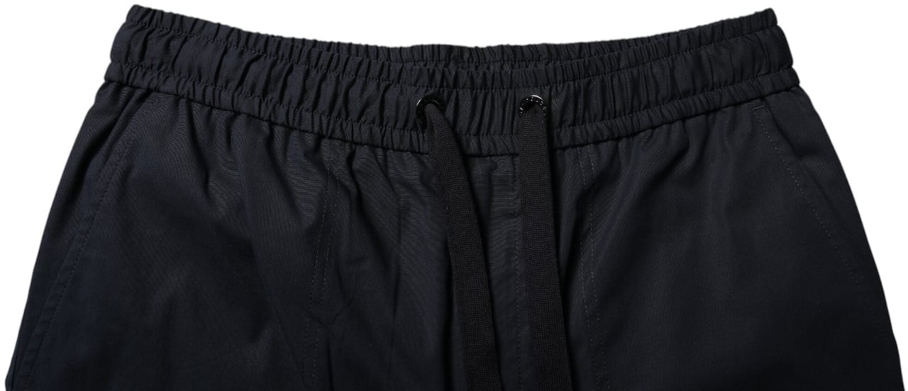 Dolce & Gabbana Black Cotton Sweatshorts Men Bermuda Shorts Zwart