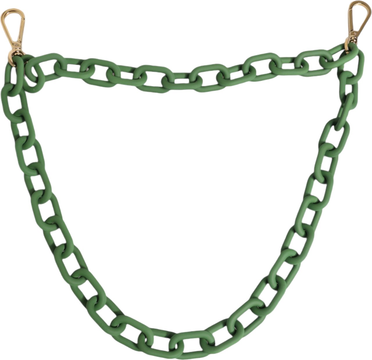 Dolce & Gabbana Green Plexy Acrylic Chunky Gold Hardware Wallet Chain Groen