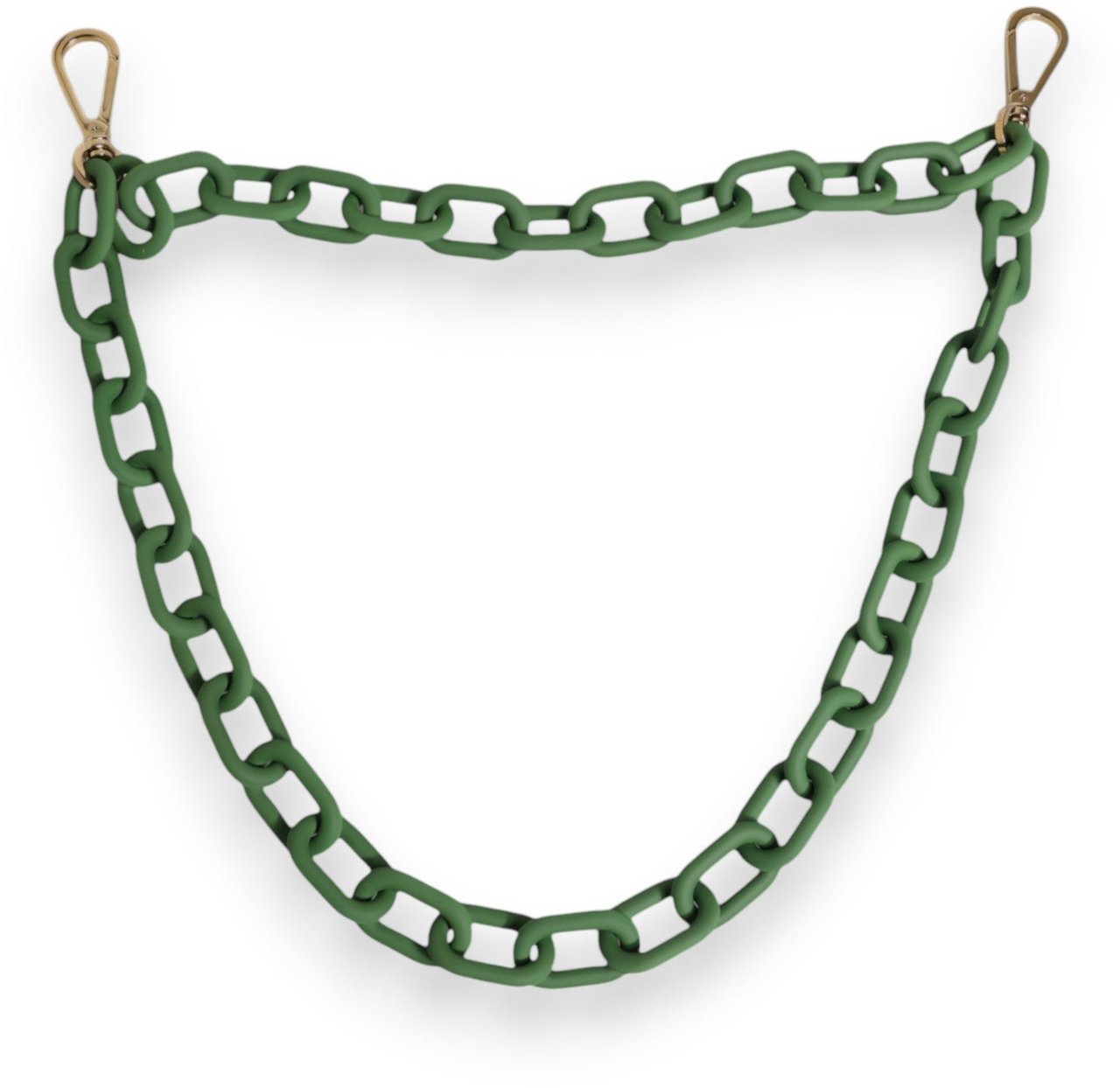 Dolce & Gabbana Green Plexy Acrylic Chunky Gold Hardware Wallet Chain Groen