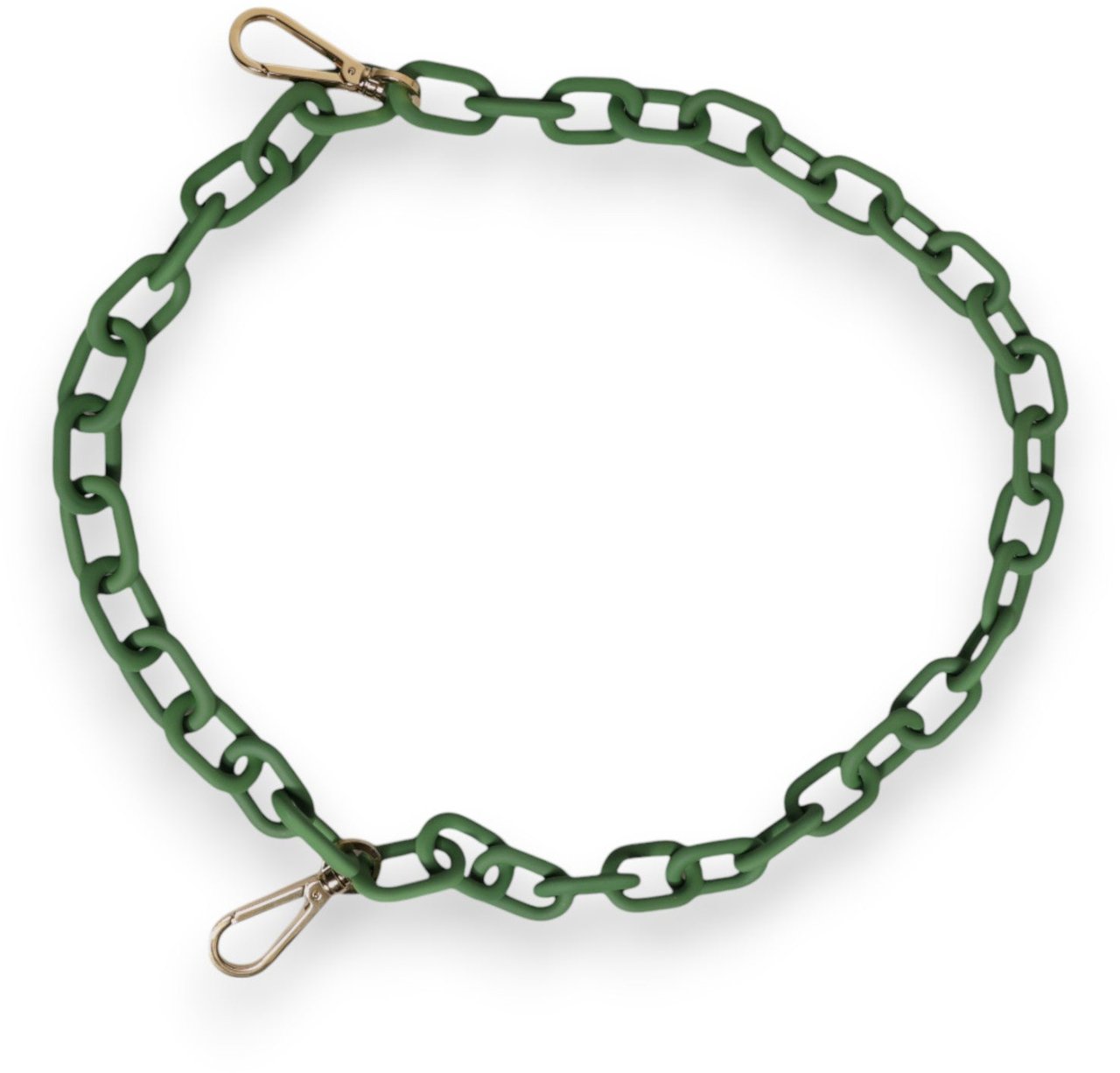 Dolce & Gabbana Green Plexy Acrylic Chunky Gold Hardware Wallet Chain Groen
