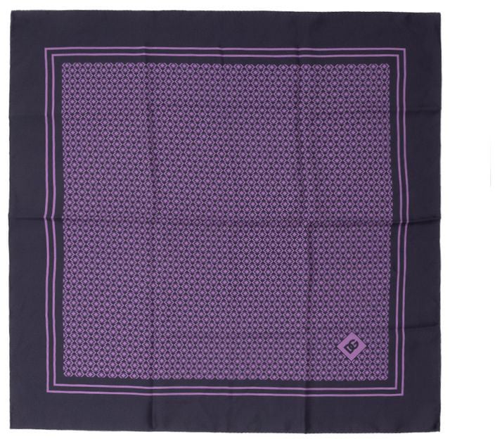 Dolce & Gabbana Purple Silk Pocket Square Paars