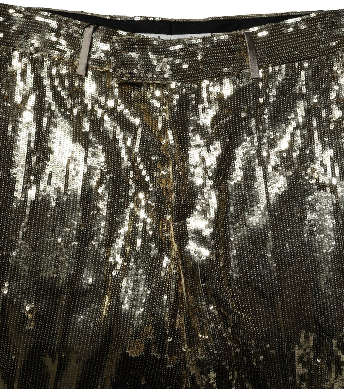 Dolce & Gabbana Gold Sequin Polyester Embellished Bermuda Shorts Goud