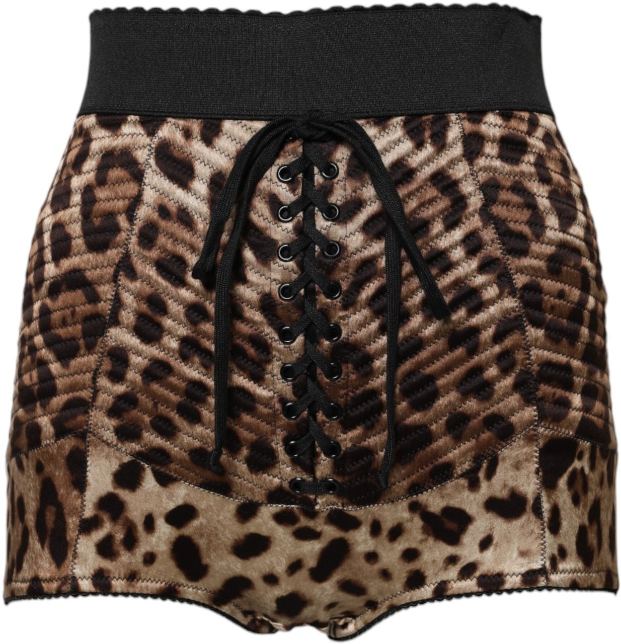 Dolce & Gabbana Brown Leopard High Waist Hot Pants Shorts Bruin
