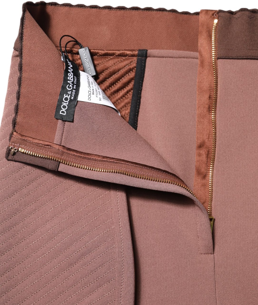 Dolce & Gabbana Brown Viscose High Waisted Hot Pants Shorts Bruin
