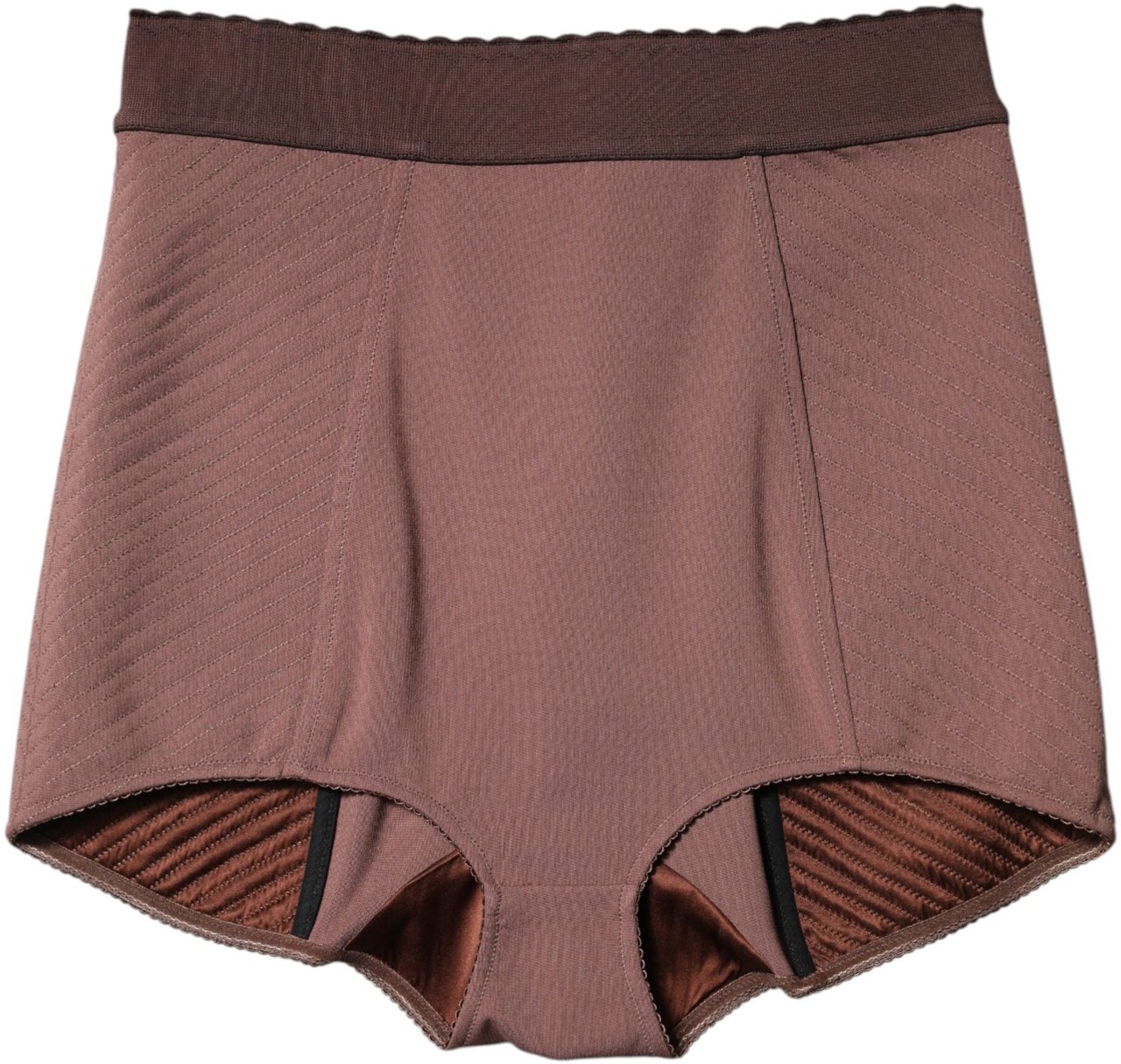 Dolce & Gabbana Brown Viscose High Waisted Hot Pants Shorts Bruin