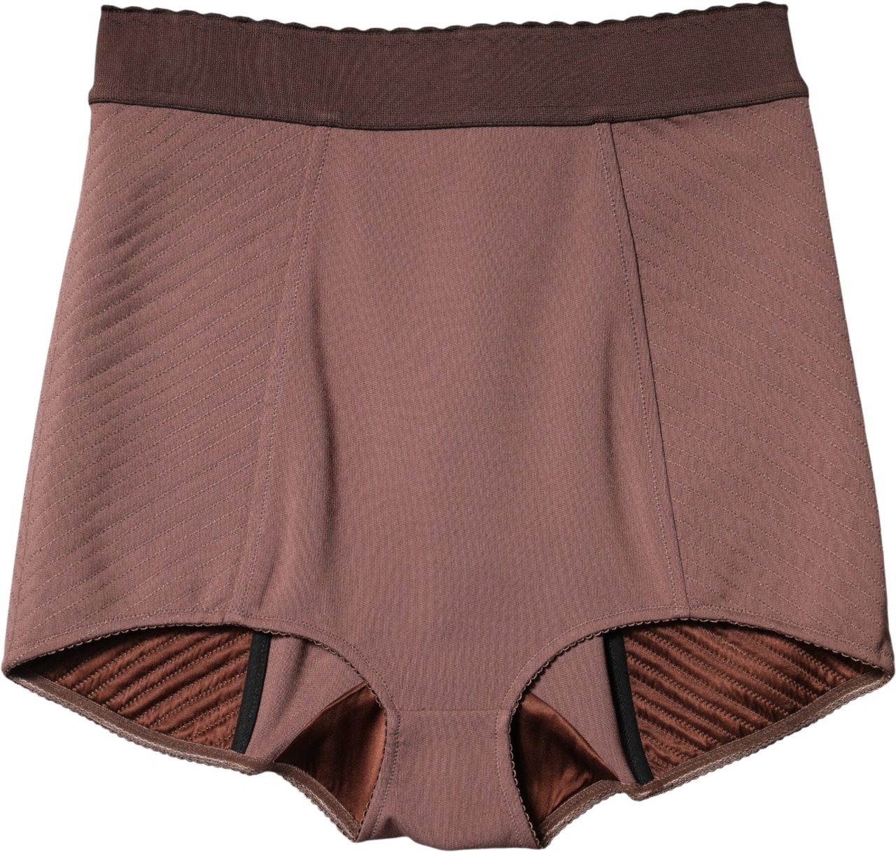 Dolce & Gabbana Brown Viscose High Waisted Hot Pants Shorts Bruin