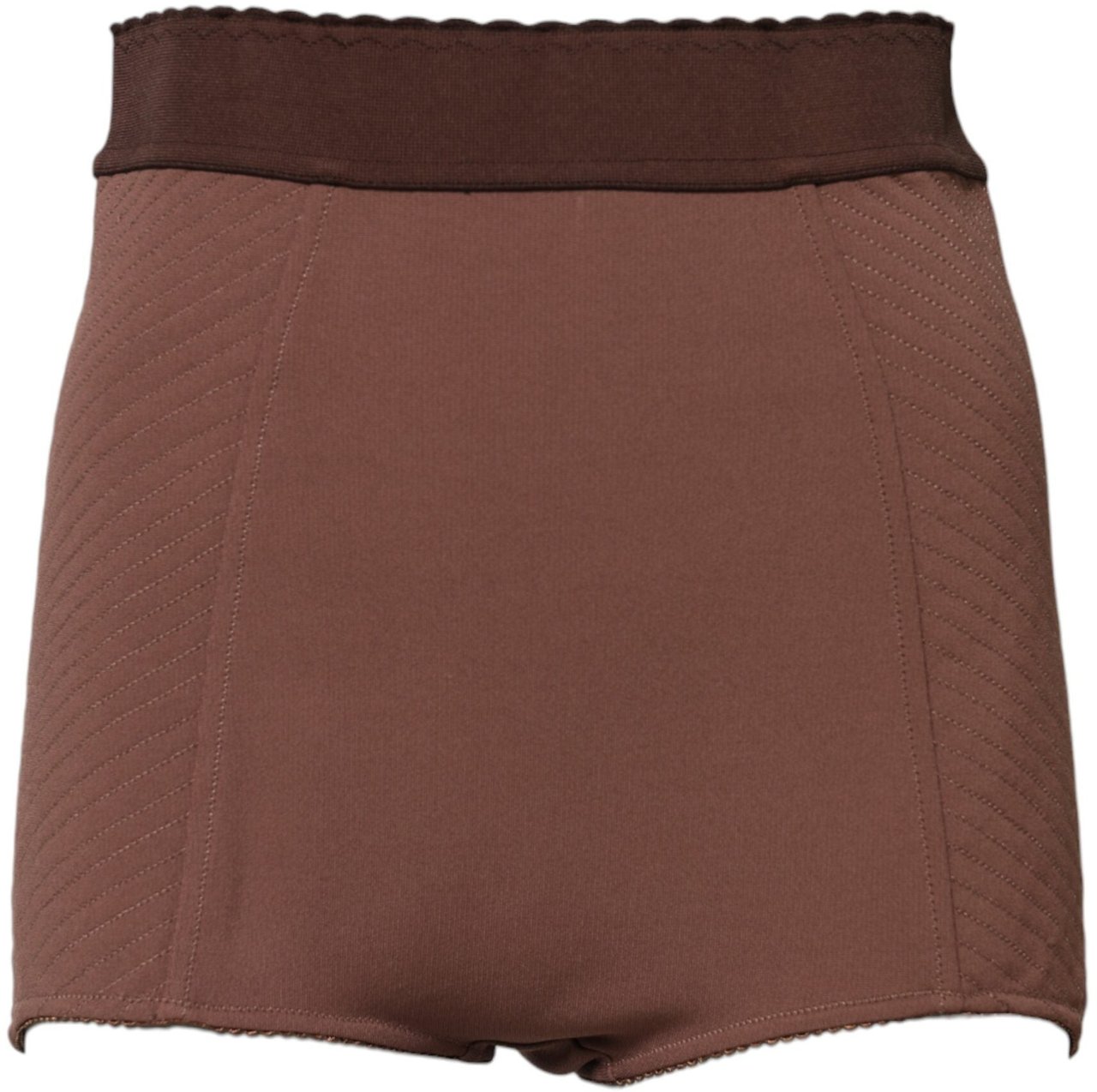Dolce & Gabbana Brown Viscose High Waisted Hot Pants Shorts Bruin