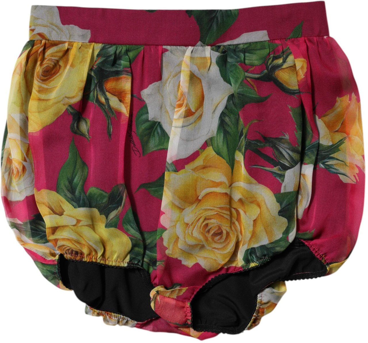 Dolce & Gabbana Red Floral High Waist Women Hot Pants Shorts Roze