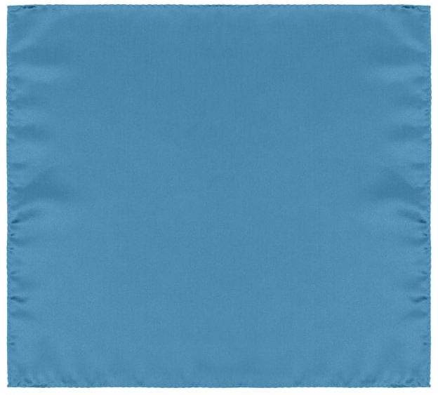 Dolce & Gabbana Dolce & Gabbana Light Blue Silk Pocket Square Blauw