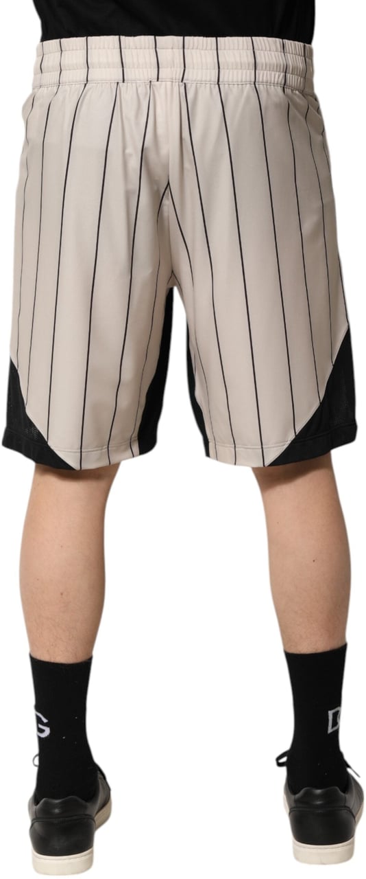 Dolce & Gabbana Off White Polyester DG Logo Sweatshorts Shorts Wit