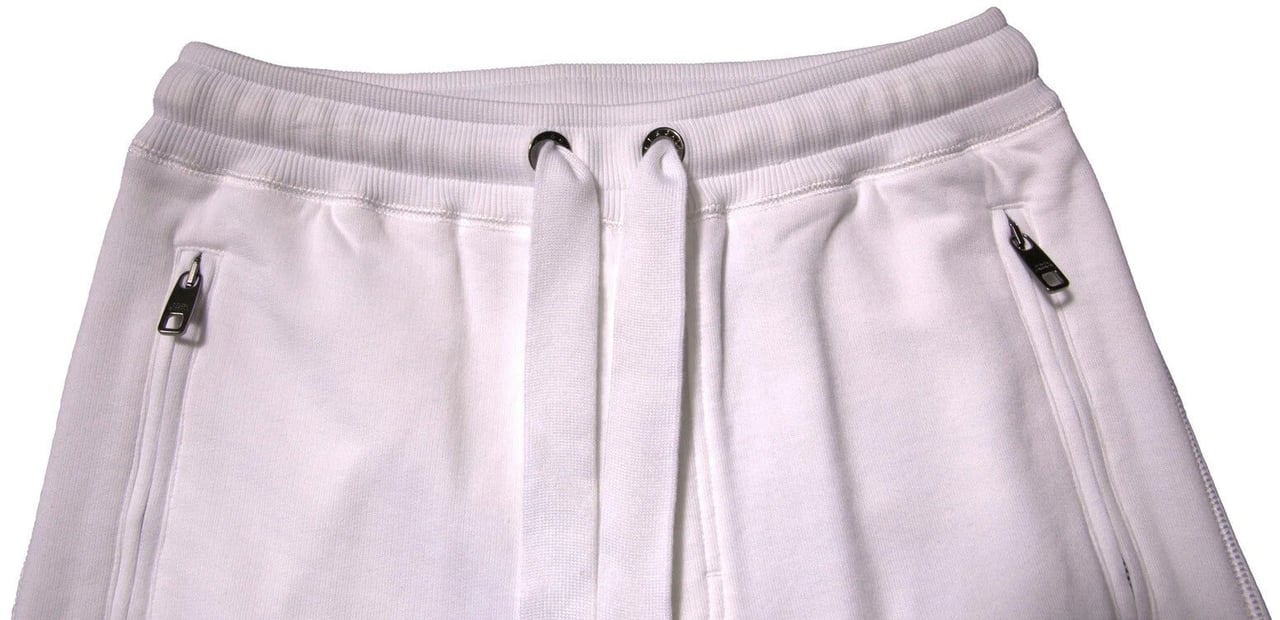 Dolce & Gabbana White Logo Tape Jogger Cotton Sweatpant Pants Wit
