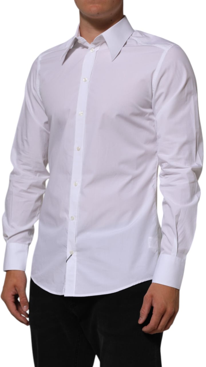 Dolce & Gabbana White Cotton MARTINI Men Formal Dress Shirt Wit