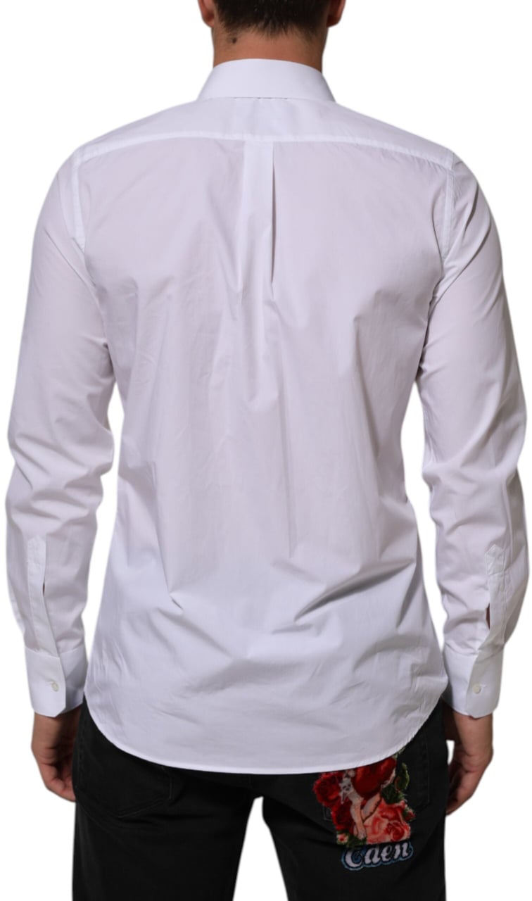 Dolce & Gabbana White Cotton MARTINI Men Formal Dress Shirt Wit