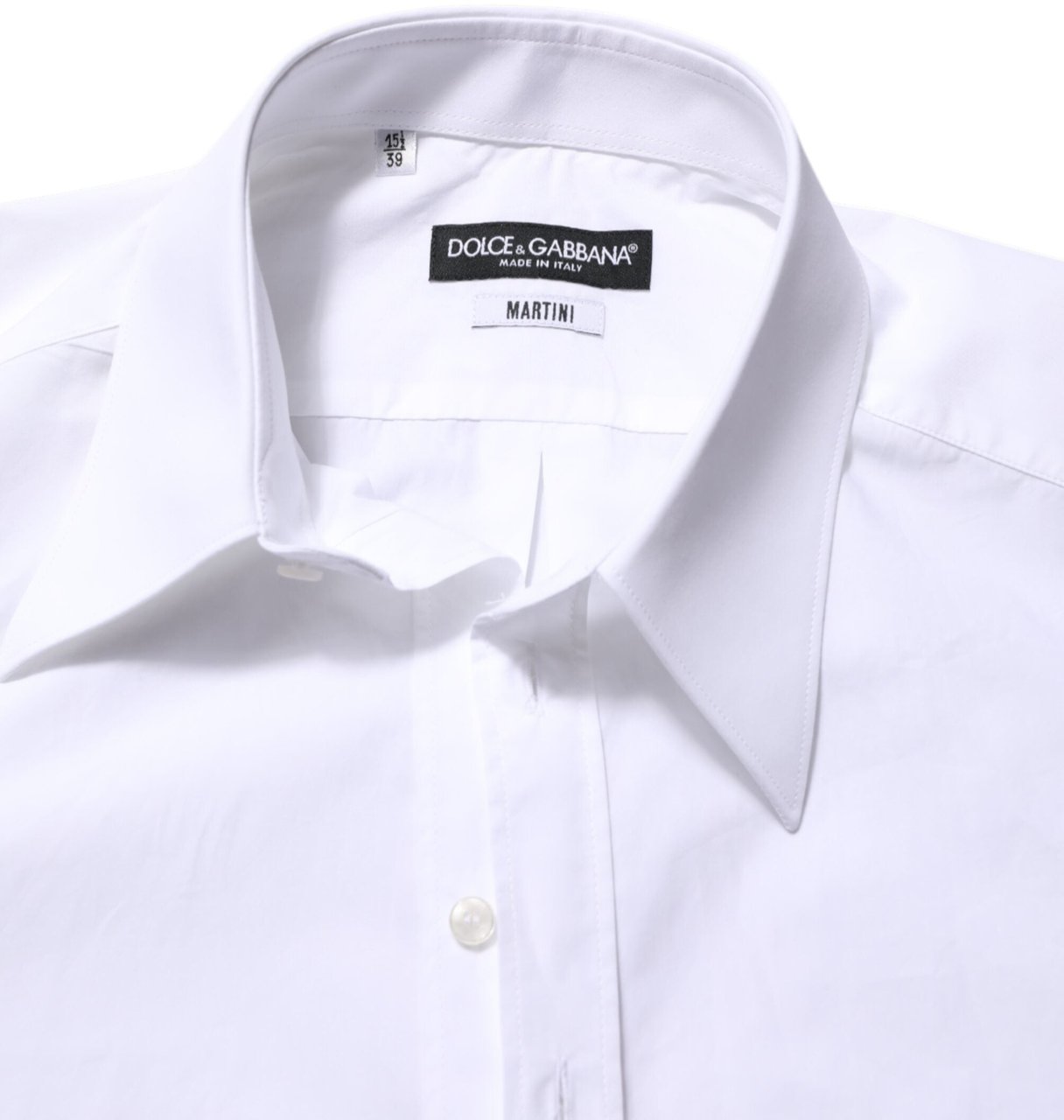 Dolce & Gabbana White Cotton MARTINI Men Formal Dress Shirt Wit