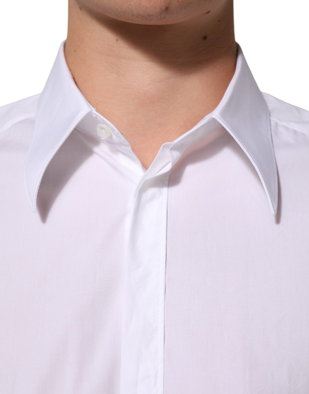 Dolce & Gabbana White Cotton MARTINI Men Formal Dress Shirt Wit
