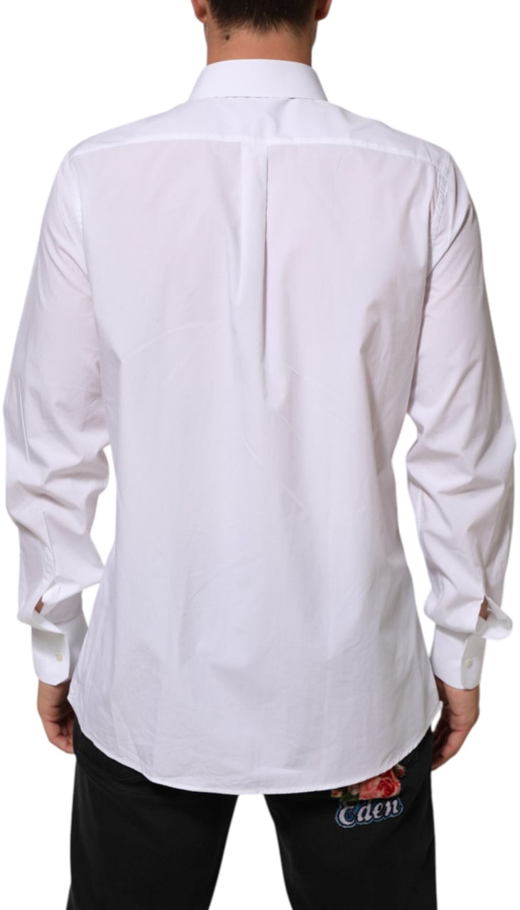 Dolce & Gabbana White Cotton MARTINI Men Formal Dress Shirt Wit