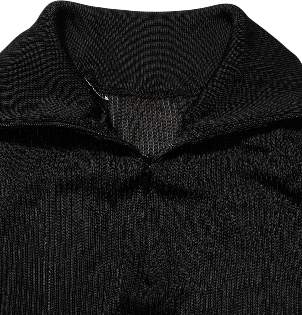 Dolce & Gabbana Black Viscose Turtle Neck Pullover Sweater Zwart
