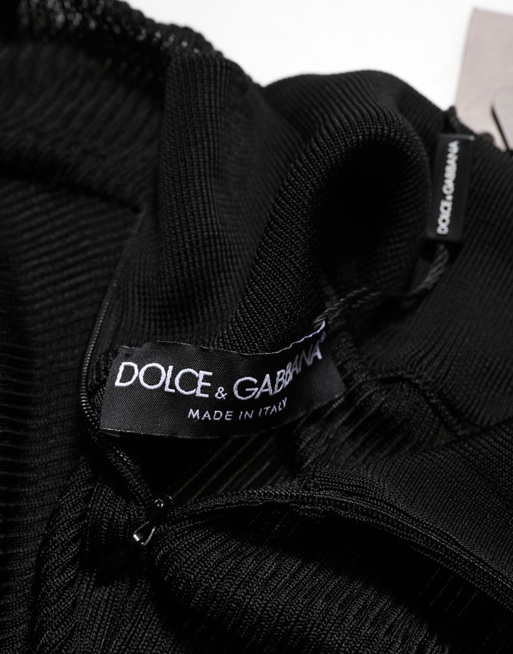 Dolce & Gabbana Black Viscose Turtle Neck Pullover Sweater Zwart