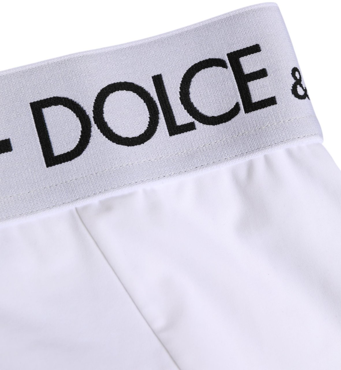Dolce & Gabbana White Nylon Logo Waistband Panty Underwear Wit
