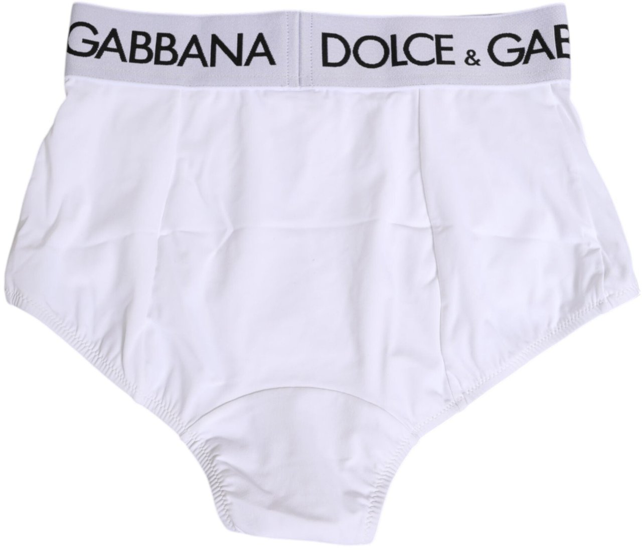 Dolce & Gabbana White Nylon Logo Waistband Panty Underwear Wit
