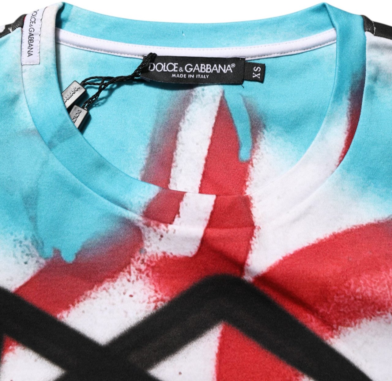 Dolce & Gabbana White Graffiti Crew Neck Short Sleeves T-shirt Wit