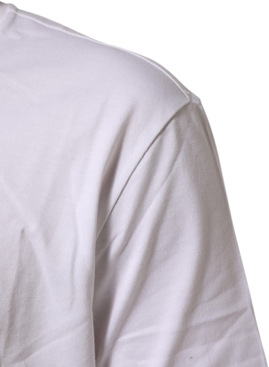Dolce & Gabbana White Cotton Crew Neck Short Sleeves T-shirt Wit