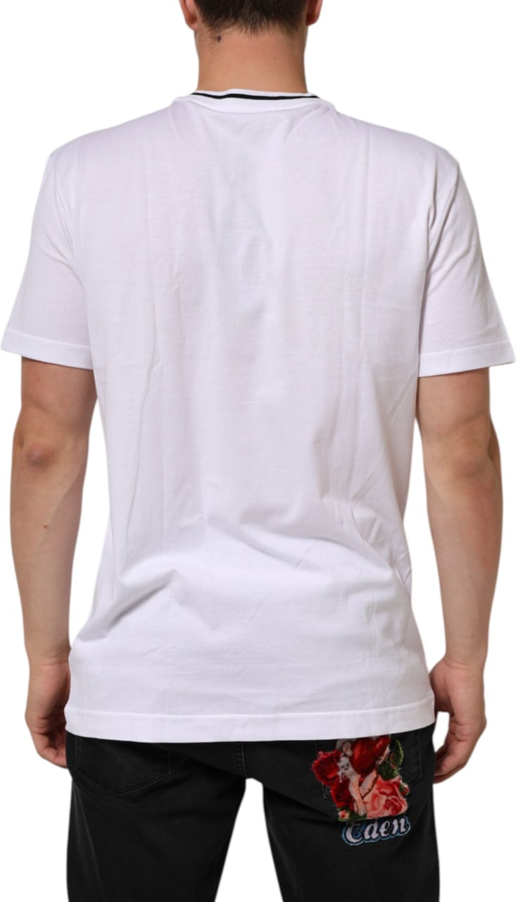 Dolce & Gabbana White Sacred Heart Short Sleeve Men T-shirt Wit